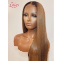 Straight T1b/30 Ombre Color 180% Density HD Lace 360 Lace Frontal Wig With Pre-plucked Hairline Lwigs278