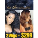 Lwigs Pay 1 Get 2 Wigs Tint Curly Lace Front Wig With Natural Wave 360 Lace Wig Pre Sale MXS05