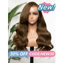 New-In Body Wave Wig Side Part Hairstyles Human Hair Brown Color Wig #4 Glueless Wigs With Baby Hair 360 Lace Wig NEW14