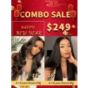 Lwigs Combo Sale Natural Color Body Wave & Straight Lace Closure Wigs NY109
