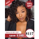 New Arrival Elastic Band Undetectable HD Dream Swiss Lace 13X6 Curly Wavy Short Bob Lace Front Wig Lwigs243