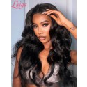 Body Wave Brazilian Human Hair Natural Black Color Wig Pre-plucked HD Full Lace Glueless Wigs With Baby Hair Lwigs134