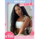 Top Quality HD Lace Curly Brazilian Human Hair Free Part 360 Lace Wig Pre-bleached Invisible Knots Lwigs48