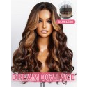 Lwigs New Arrivals Wear Go 8x6 Dream 007 Lace Pre-Plucked Hairline Ombre Highlight Body Wave One Step Install Air Wig PR08