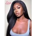 Brazilian Virgin Human Hair 13x6 Kinky Yaki Undetectable HD Swiss Lace Front Wigs For Black Women Lwigs163