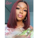 #T1B/99J Bob Haircut With Ombre Color Virgin 100% Human Hair Unprocessed 360 Brazilian Pre Plucked HD Lace Wig Lwigs160