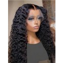 US Warehouse 48H Shipping Glueless Water Wave 200% Density Natural Hairline Wear And Go 5x5 HD Lace Closure Wigs US13