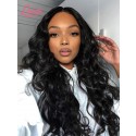 Brazilian Hair Loose Deep Wave Human Hair Natural Color Wig With Baby Hair Glueless Full Lace Wigs Lwigs60