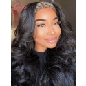 Glueless Middle Part Natural Hair Wig Virgin Human Hair No Glue Headband Wig Body Wave Hair Wigs For Women Lwigs392