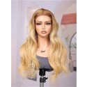 Lwigs Most-Fit Cap Glueless 11x6 Real HD Frontal Lace Wigs Stylist Ombre Blonde Colors With Natural Hairline Loose Wave Style UD12