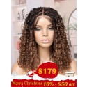 Lwigs 2025 Black Friday Special Most-Fit Cap #1B/#30 Ombre Color Boho Braided Wig Tiny Knots 5x5 HD Lace Closure Top Braids Wigs UD30
