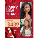 Lwigs 2024 New Year Sale For 2 Wigs Combo Deal Pay 1 Get 2 Straight And Wave 13x6 HD Lace Front Wigs NY108