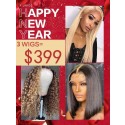 Lwigs 2022 New Year Sale Pay 1 Get 3 New Arrvial $399 Get 3 Wigs Undetectable Lace Front Wig NY102