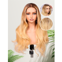 Lwigs Most-Fit Cap Bleached Single Knots Custom Ombre Blonde Highlight Colors Loose Wave Glueless 11x6 Frontal Lace Wigs UD22