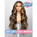 Lwigs New Arrivials Clean Hairline Body Wave HD Lace Highlight Color Wavy Hairstyles 360 Lace Wig Bleached Knots NEW40