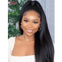 Natural Hairline Brazilian Virgin Hair Dream Swiss Lace Wig Light Yaki Human Hair Style 360 Lace Frontal Wigs Lwigs196