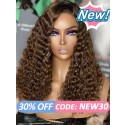 New 2024 Hair Style Trends Brown Hair Color Ash Glueless 360 Lace Real Human Hair Wig Curly Wigs For Black Women NEW21