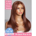 Lwigs New Wear & Go Wigs Bone Straight 5x5 Glueless Closure Wigs With Layer Inner Buckle Brazilian Virgin Human Hair Wigs Lwigs121