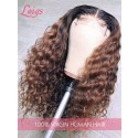 Deep Wave Highlight Chestnut Brown Color Wigs For Black Women Human Hair HD Lace Affordable 13x6 Lace Front Wig Lwigs369