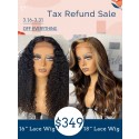 Tax Refund Wig Combo Sale Best Price 13*4 Curly Wig With Highlights Wavy Hair With Brazilian Curly 13x4 Frontal Lace Front Wigs Human Hair TAX17