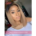 Ombre Color #1b/14 Light Brown Short Bob Style 100% Brazilian Virgin Human Hair 13X6 Lace Front Wigs Lwigs66