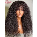 Undetectable HD Swiss Lace Virgin Hair Curly Hairstyles With Bangs Brazilian Human Hair 360 Lace Wig Lwigs170
