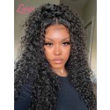 Unprocessed Curly Wig With Middle Part Full Lace Wig Brazilian Virgin Human Hair Guleless Wigs Pre Plucked Single Knots Lwigs01