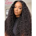 Unprocessed Virgin Brazilian Glueless 180% Density Human Hair Transparent HD Curly Full Lace Wigs Lwigs124