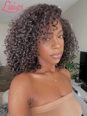 Invisible HD Lace Short Layered Bob Hairstyle Deep Curly 100% Unprocessed Human Hair 13x4 Lace Front Wig For Beginners Lwigs244