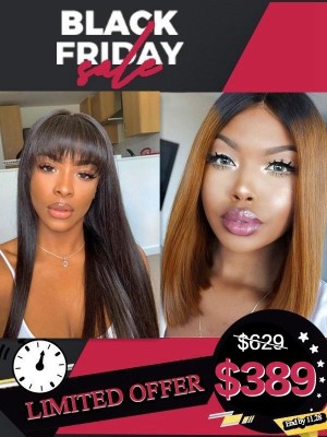 Black Friday Sale Lwigs Human Hair Color Wigs 360 Lace Front Wig Lowest Price Combo Sale GS06