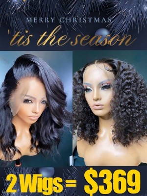 New Fashion Hair Styles Undetectable HD Lace Front Wig With Pre-Plucked Hairline Lwigs Christmas Sale MXS04