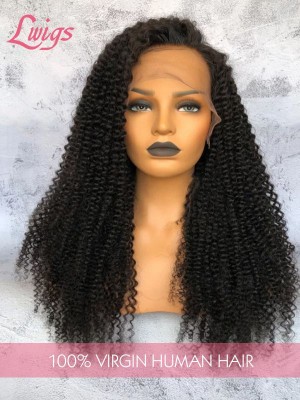 HD Lace Thick Virgin Hair Kinky Curly 360 Lace Wigs Human Hair Wigs Lwigs143
