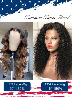 2020 Independence Day  Super Deal Pay 1 Get 2 Wigs Brazilian Virgin Human Hair High Light Color Lace Front Wig Group Sale ID01