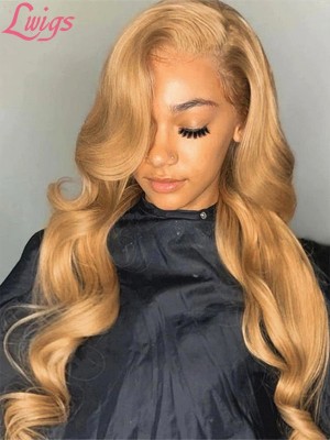 2024 Hair Trends Blonde Hair Color Bleached Knots Body Wave Wig HD Lace Frontal Wig With Pre-plucked Clean Hairline Lwigs313