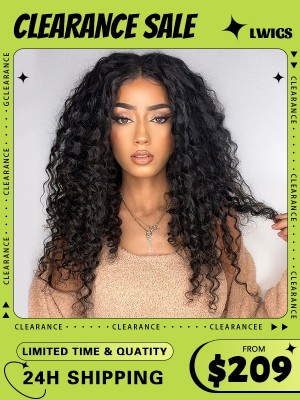 24 Hours Shipping Brazilian Curly Human Hair Wig For Women 360 Wig Clearance Sale Undetectable HD Lace Curly Hairstyle KC02