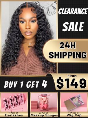 24H Shipping Clearance Sale Big Curly Brazilian Human Virgin Hair Undetectable HD Lace 13x6 Frontal Wig Curly Haircuts KC07