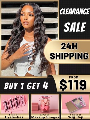 24H Shipping Loose Deep Wave Brazilian Virgin Human Hair 13x6 Lace Front Wigs Clearance Sale Middle Brown Lace Frontal Wigs KC05