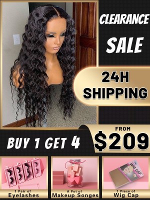 24H Shipping Virgin 360 Wig Human Hair Deep Wave Undetectable Dream Swiss Lace Pre-Plucked Natural Hairline 360 Wig KC01