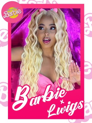 Lwigs Barbie Fashion Sale #613 Blonde Color Deep Wave Human Hair Transparent HD Lace 13x4 Lace Front Wigs BA04