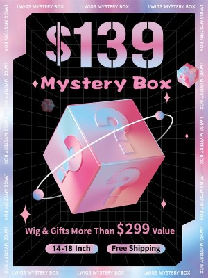 Lwigs 2023 Black Friday Special Offer Mystery Wig Box $139 Win Valued $299 HD Lace Wigs Lucky Box Flash Deals | MB02