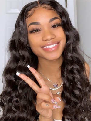 US Warehouse 48H Shipping Loose Wave 200% Density Natural Hairline Deep Parting 13x6 Invisible HD Lace Front Wigs US14