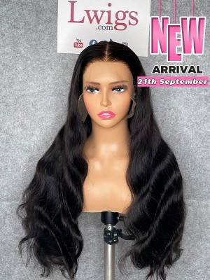 Lwigs Customized 100% Virgin Human Hair Body Wave 22 Inches 180% Density Pre-plucked Natural Hairline Glueless 13x6 Lace Frontal Wig Custom12