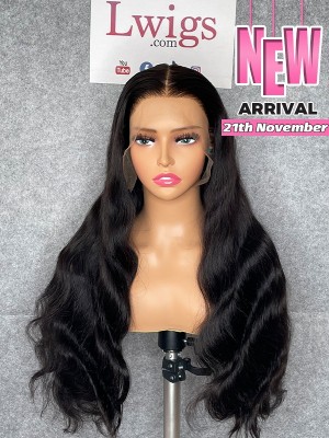 Lwigs Customized 100% Virgin Human Hair Body Wave 22 Inches 180% Density Pre-plucked Natural Hairline Glueless 13x6 Lace Frontal Wig Custom12