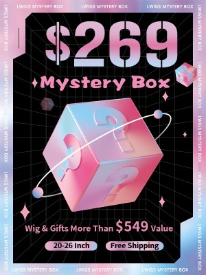Lwigs Lwigs 2023 Black Friday Special Offer Mystery Wig Box $269 Win Valued $549 HD Lace Wigs Lucky Box Flash Deals | MB03