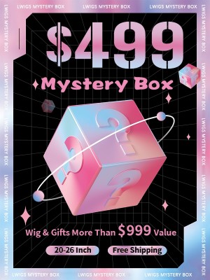 Lwigs 2023 Black Friday Special Offer Mystery Wig Box $499 Win Valued $999 HD Lace Wigs Lucky Box Flash Deals | MB04vvv