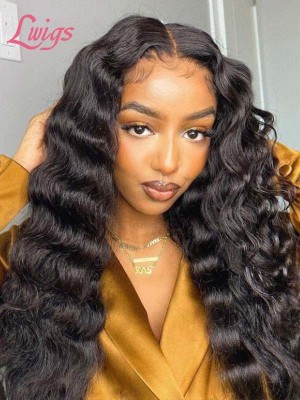 Dream HD Lace Virgin Human Hair Deep Wave Hair Style Undetectable HD 6' Deep Parting Lace Front Wigs Lwigs84