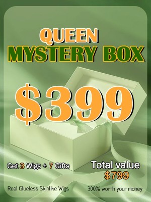 Lwigs $399 Queen Surprise Mystery Box - 100% Human Hair Real HD Lace Wigs VALUE $799 UD27