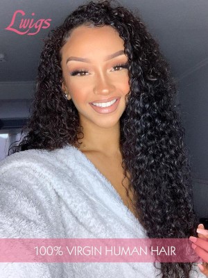 9A Grade Undetectable HD Lace Brazilian Virgin Hair Kinky Curly Human Hair Lace Front Wigs With Pre-Plucked Hairline [LWigs05]