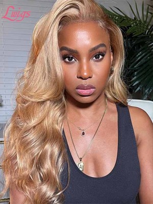 Beginners Friendly #27 Color Body Wave Human Hair Pre-Plucked Clean Hairline HD 13x6 Lace Front Wig MD02