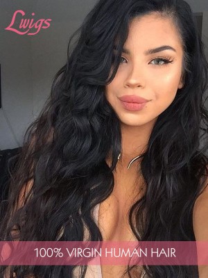 Side Part Deep Wave Human Hair HD Lace Wig Bleached Knots Natural Color Wig For Beginners Glueless Full Lace Wig Lwigs259